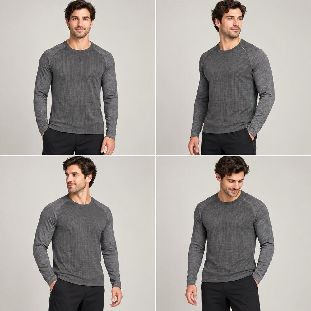 Lululemon Metal Vent Tech Shirt Mens Medium Gray Long Sleeve Running Gym